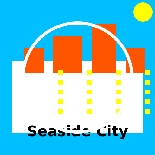 Seaside City Logo - DrawGPT