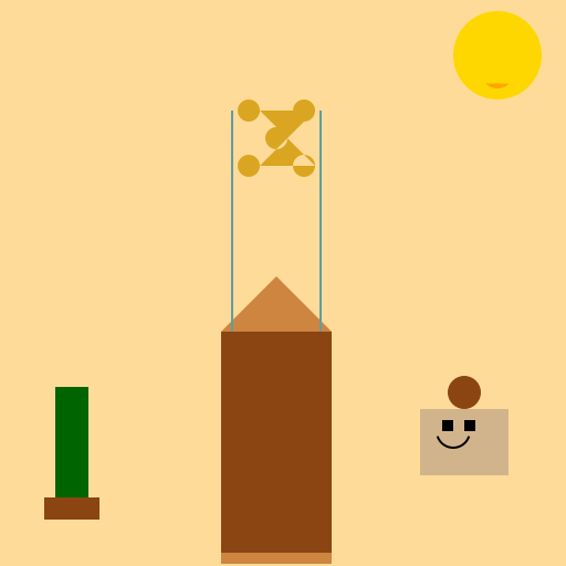 Ears of Wheat at the Old Desert Well - DrawGPT