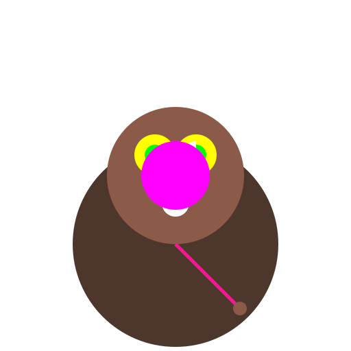 Cartoonish Dark Tortoiseshell Cat with Big Adorable Yellow-Green Eyes - DrawGPT