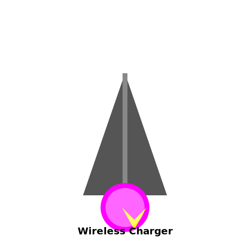 Bike Fork with Embedded Wireless Charger - DrawGPT