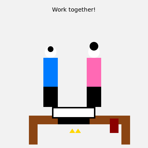 Un homme et une femme travaillant ensemble avec des tenues de bureau - DrawGPT