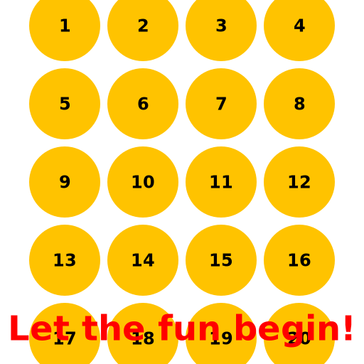 4x5 Round Tiles Board Game - DrawGPT