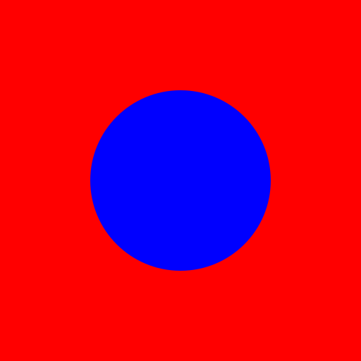 Red Background and Blue Circle - AI Prompt #6351 - DrawGPT