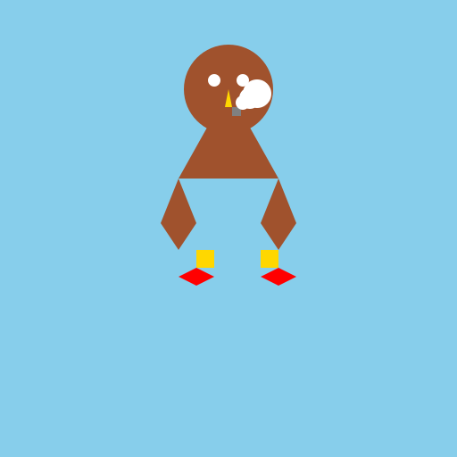 Hawk in Flip Flops and Smoking a Cigarette - DrawGPT