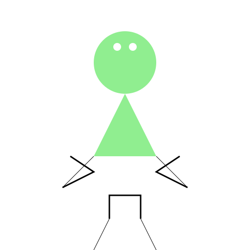 Dancing Green Human - DrawGPT