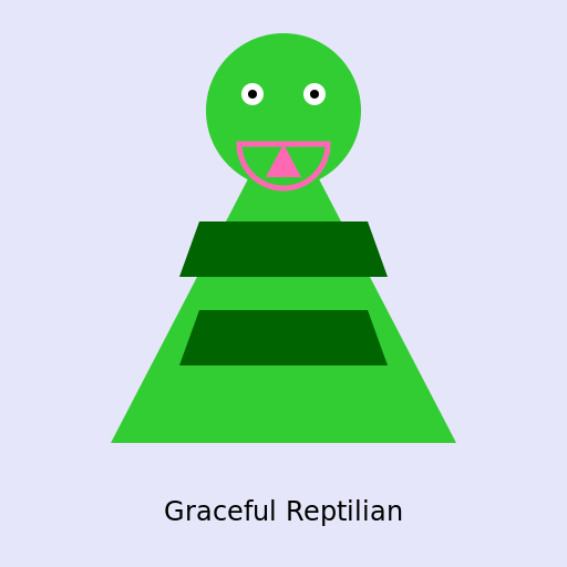Graceful Reptilian: Majestic Serpent - DrawGPT