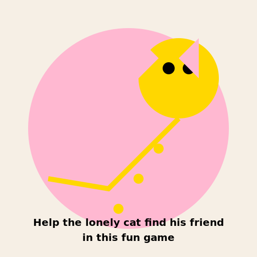 Find Your Friend - Cat Game Logo - DrawGPT