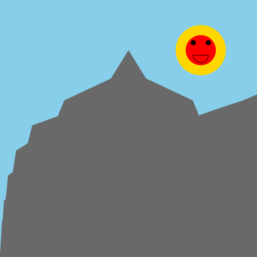 Mountains with Blue Sky - DrawGPT