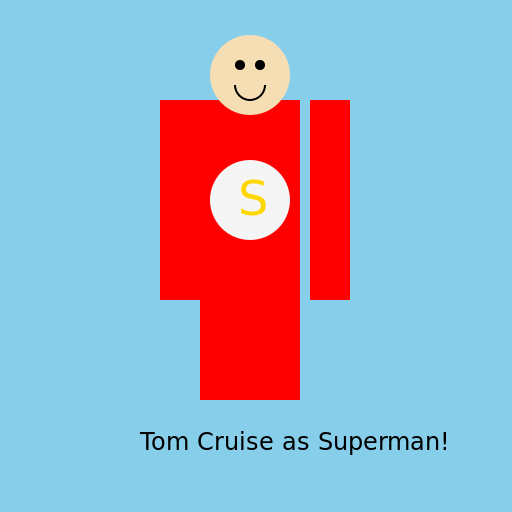 Tom Cruise in a Superman Suit - DrawGPT