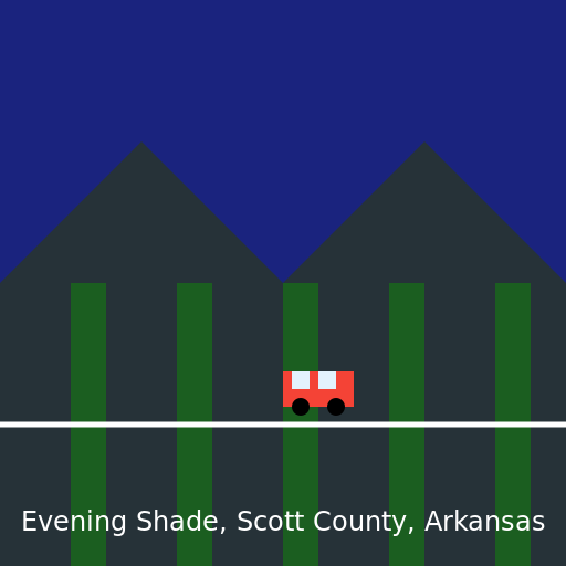 Evening Shade, Scott County, Arkansas - DrawGPT