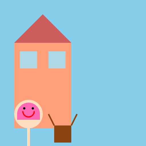 Anime Girl Enjoying Summer at School - DrawGPT