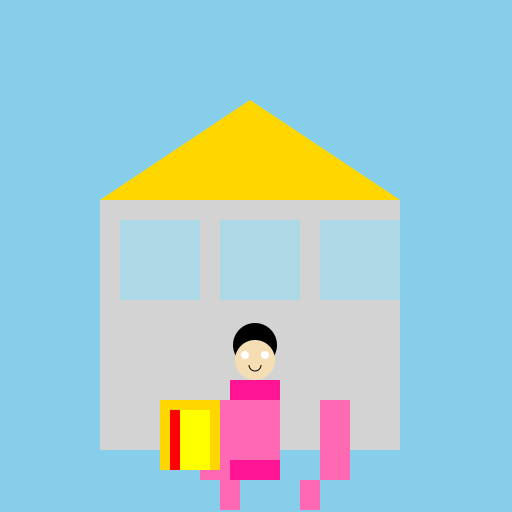 Anime Girl in Bikini at School - DrawGPT