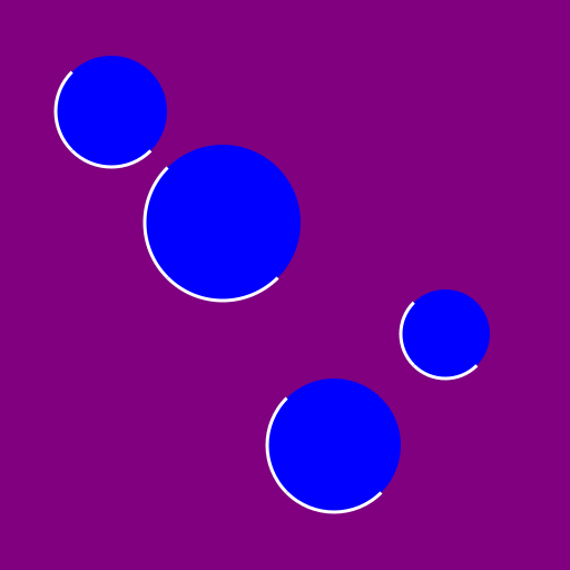 Blue Bubbles on Purple Background in 3D - DrawGPT
