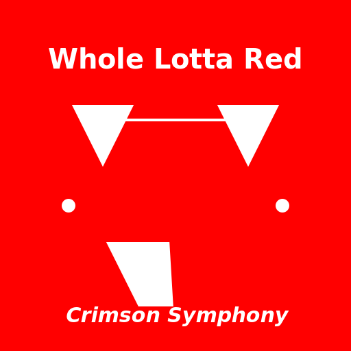 Alternate Album Cover for Whole Lotta Red - DrawGPT