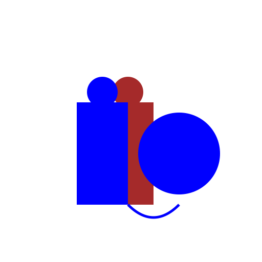 Girl Hugging Baby Lion with Blue Hair and Boyfriend with Blue Hair - DrawGPT