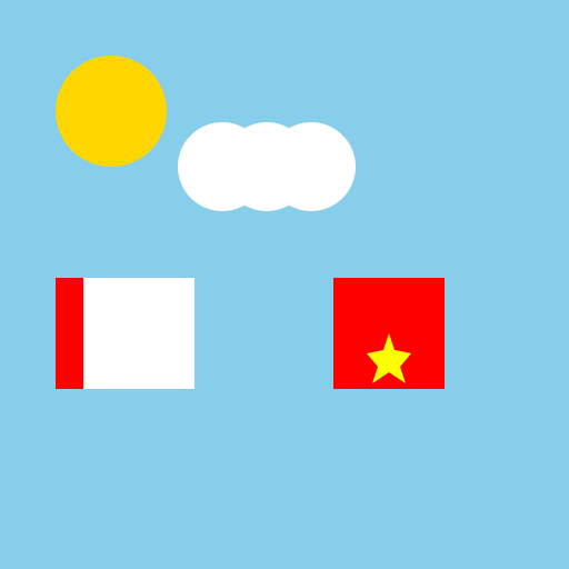 America and China Engaged in a Colorful Battle - DrawGPT