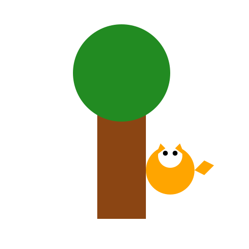 Orange cat sitting in an oak tree - DrawGPT