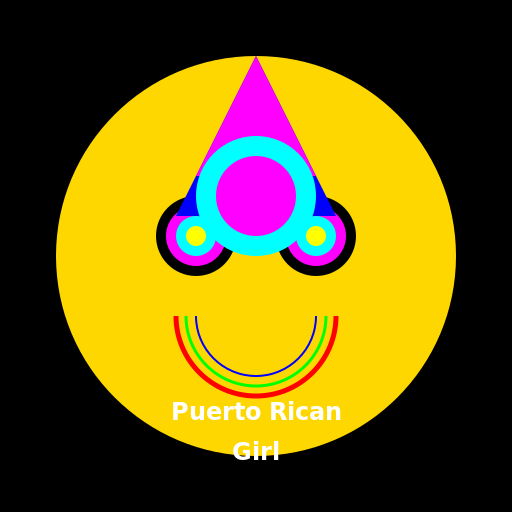 Psychedelic Puerto Rican Girl - DrawGPT