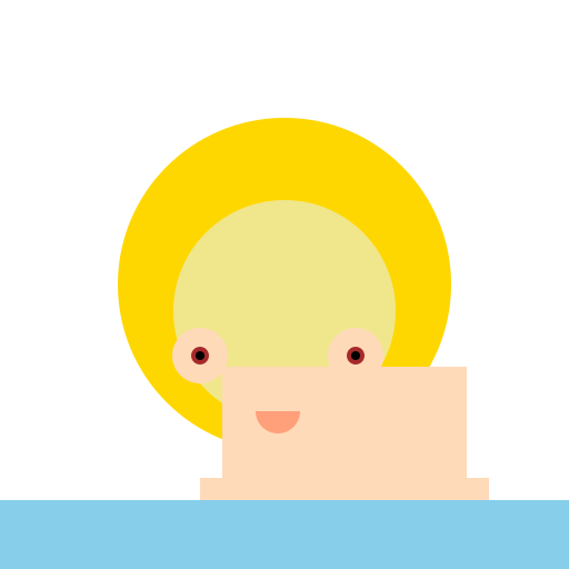 Blonde girl in bikini on the beach - DrawGPT