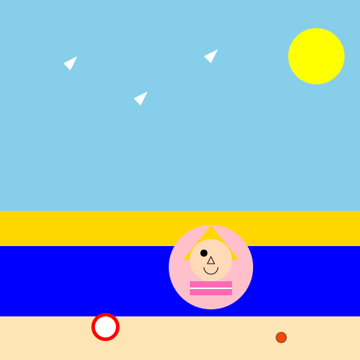 Blonde Girl Profile on the Beach in a Bikini - DrawGPT