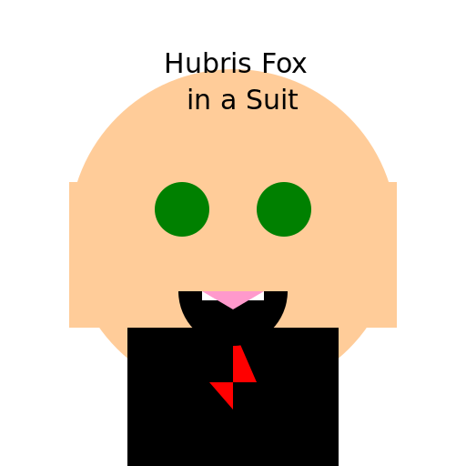 Hubris Fox in a Suit with Green Eyes - DrawGPT