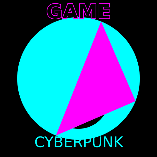 Cyberpunk Skull Logo - Half 2D, Half 3D - DrawGPT