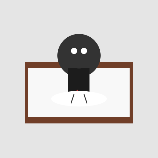 Sad Person at Dinner Table Logo - DrawGPT