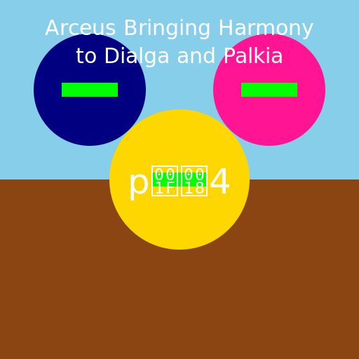 Arceus Bringing Harmony to Dialga and Palkia - DrawGPT