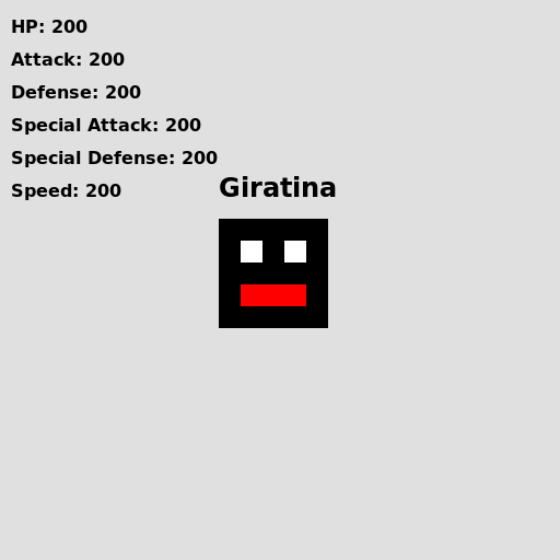 Giratina's Epic Stats - DrawGPT