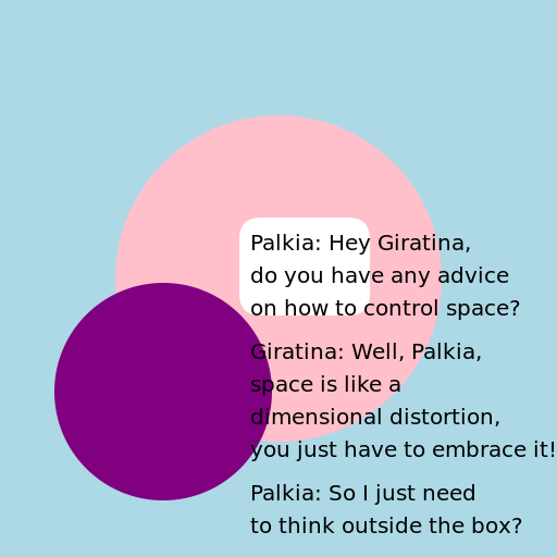 Palkia asks Giratina for advice - DrawGPT