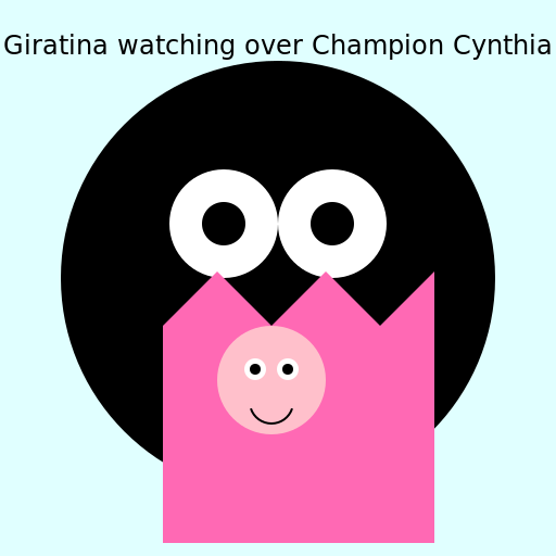 Giratina Watching Over Champion Cynthia - DrawGPT