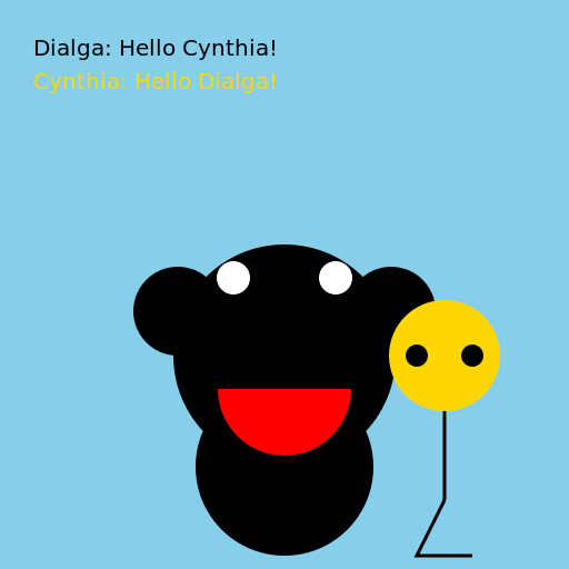 Dialga in Human Form Talking to Champion Cynthia - DrawGPT