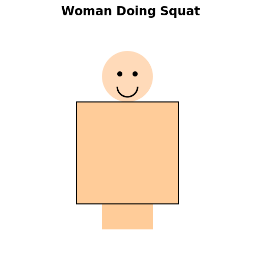 Woman Doing Squat - DrawGPT