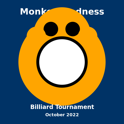 Billiard Tournament Logo with Monkey Mascot - DrawGPT
