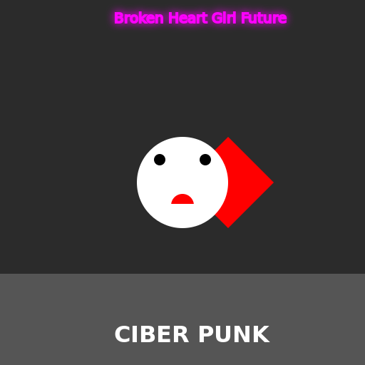 CIBER PUNK Broken Heart Girl Future - DrawGPT