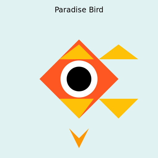 Paradise Bird in Full Glory - DrawGPT