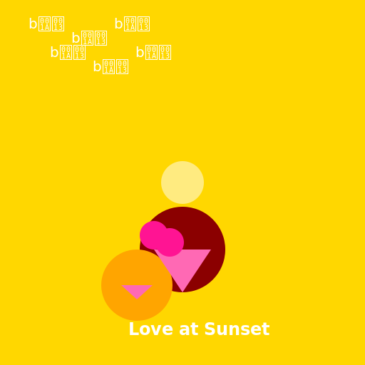 Beach Sunset Kiss - DrawGPT