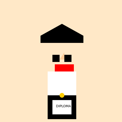 Bearded man graduating from school - DrawGPT