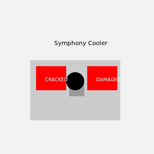 Symphony Cooler in Bad Broken Condition - DrawGPT