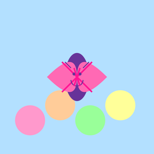 Rainbow Butterfly in Flowers - DrawGPT