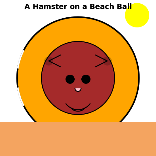 A hamster on a beach ball - DrawGPT