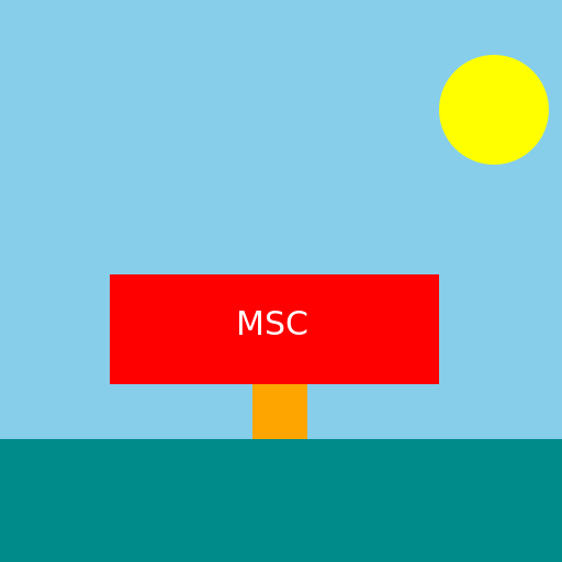 Man looking at MSC vessel from a dock - DrawGPT