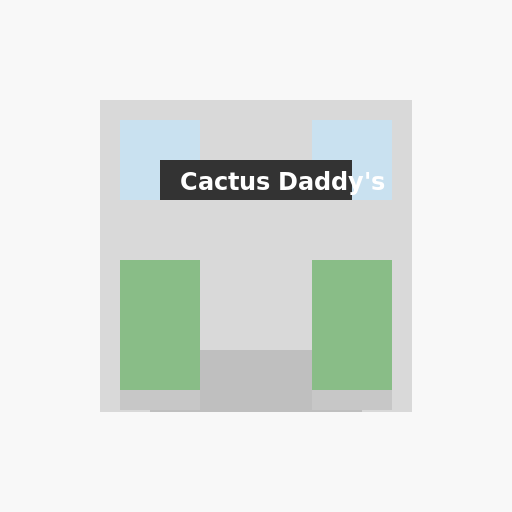1 Car Garage Converted into Cactus Store with LED Sign - DrawGPT