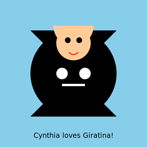 Champion Cynthia Admiring Giratina - DrawGPT