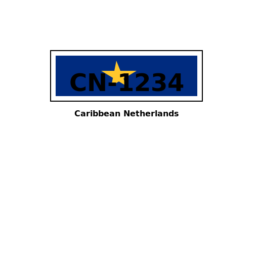 Vehicle Registration Plates of the Caribbean Netherlands - DrawGPT