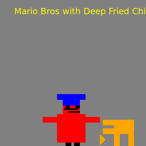 Mario Bros with Deep Fried Chicken - DrawGPT