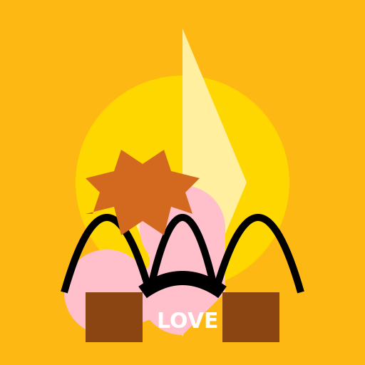 Native Women Embracing Sunset - DrawGPT