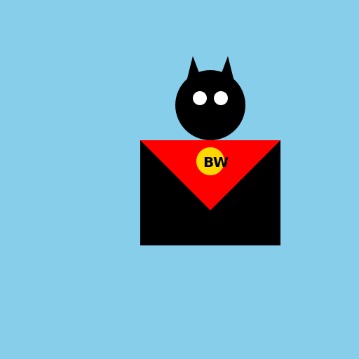 Bruce Wayne, the Mighty Canine Hero - DrawGPT