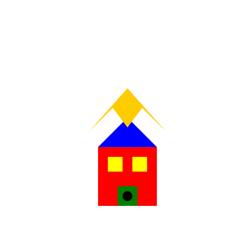 Simple House Symbol Wearing Crown - DrawGPT
