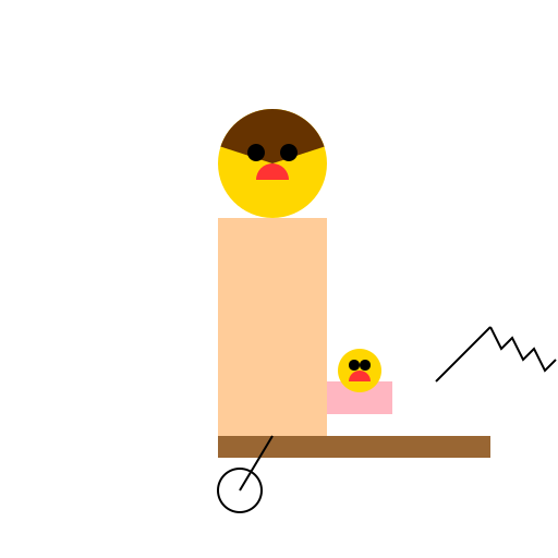 Baby Making a Mess, Mother to the Rescue - DrawGPT